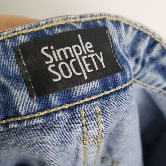 Simple Society Denim Cargo Jeans, Size 7/28 - Picture 7 of 8